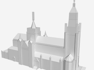 low poly roman catholic church 3D Модель