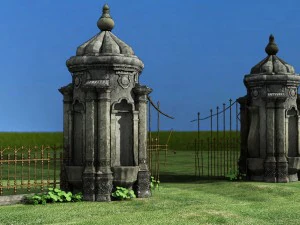старые ворота 3D Модель