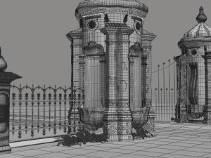 old gate 3D Модель