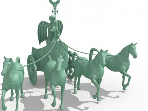 quadriga statue from brandenburg gate berlin 3D मॉडल