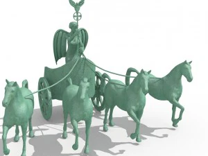 quadriga statue from brandenburg gate berlin 3D Model