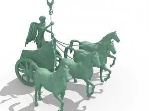 quadriga statue from brandenburg gate berlin 3D Model