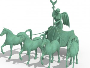 quadriga statue from brandenburg gate berlin 3D मॉडल