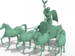 quadriga statue from brandenburg gate berlin 3D Model