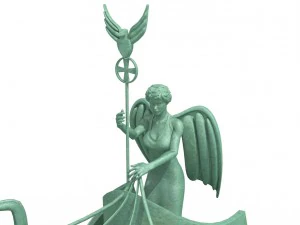 quadriga statue from brandenburg gate berlin 3D Model