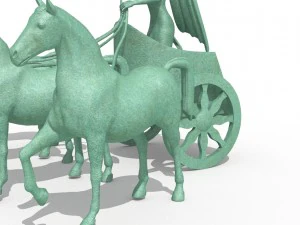 quadriga statue from brandenburg gate berlin 3D Model