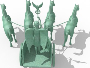 quadriga statue from brandenburg gate berlin 3D मॉडल