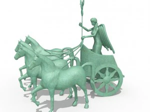 quadriga statue from brandenburg gate berlin 3D Model