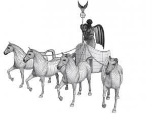 quadriga statue from brandenburg gate berlin 3D मॉडल