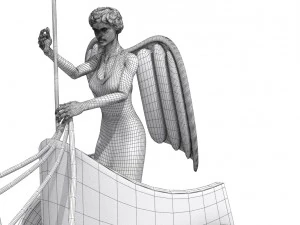 quadriga statue from brandenburg gate berlin 3D Model