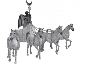 quadriga statue from brandenburg gate berlin 3D मॉडल