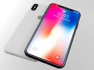 apple iphone x white gray 3D Model