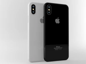 apple iphone x white gray 3D Model