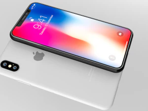 apple iphone x white gray 3D Model