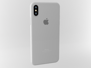 apple iphone x white gray 3Dモデル