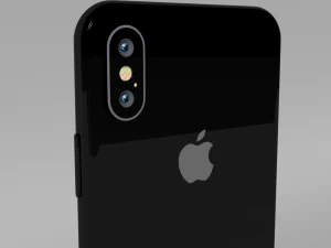 apple iphone x white gray 3D Model