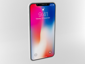 apple iphone x white gray 3Dモデル