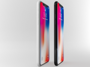 apple iphone x white gray 3Dモデル