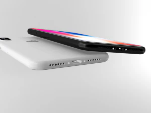 apple iphone x white gray 3D Model