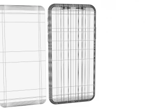 apple iphone x white gray 3D Model