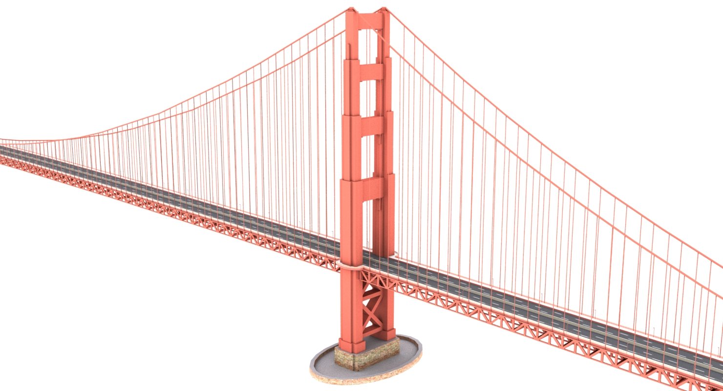 Golden Gate Bridge 3d Model In Bridge 3dexport