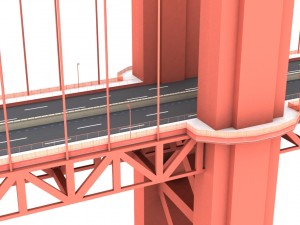 golden gate bridge 3D 모델