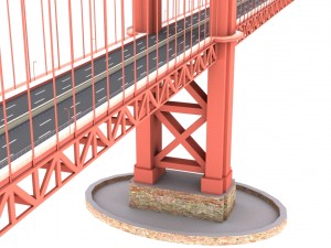 golden gate bridge 3D 모델