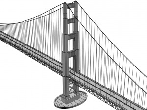 golden gate bridge 3D 모델