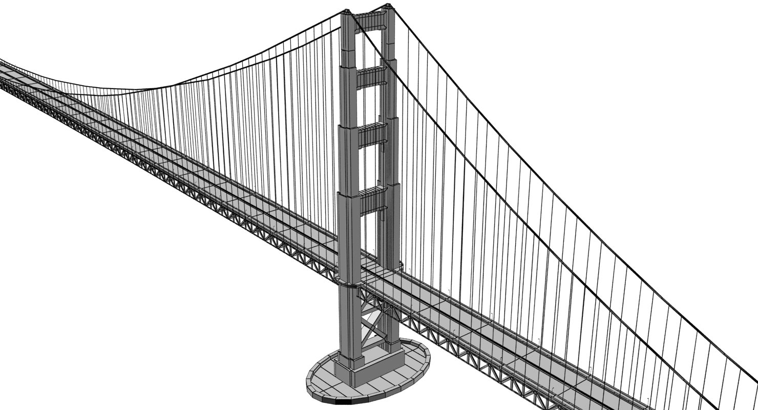 Мост Голден гейт 3д ручкой
