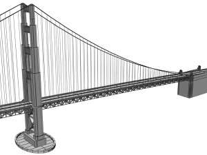 golden gate bridge 3D 모델