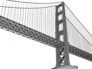 golden gate bridge 3D 모델