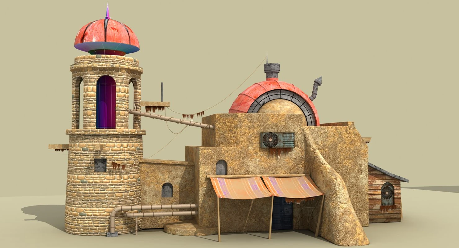 game house 3D Model .c4d .max .obj .3ds .fbx .stl .blend 