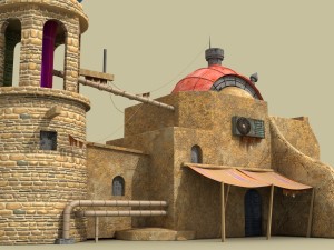 game house Modello 3D