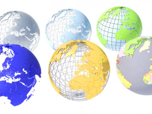 globo geopolitico Modello 3D