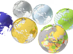 геополітичний глобус 3D Модель