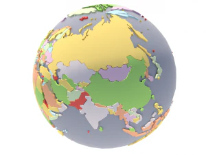 геополітичний глобус 3D Модель