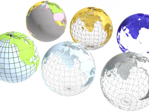 геополітичний глобус 3D Модель
