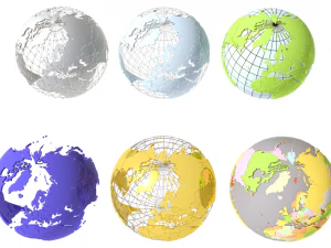 геополітичний глобус 3D Модель