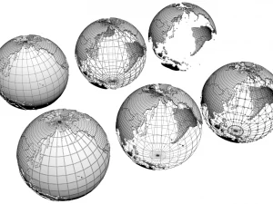 геополітичний глобус 3D Модель