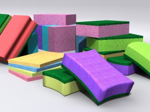 kitchen sponge Modelo 3D