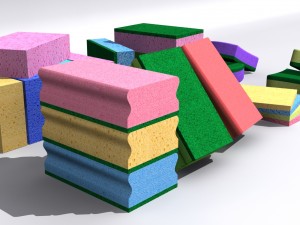 kitchen sponge Modelo 3D