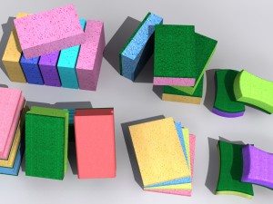 kitchen sponge Modelo 3D