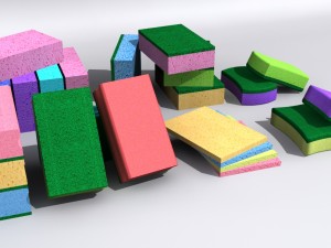 kitchen sponge Modelo 3D
