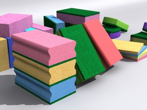 kitchen sponge Modelo 3D