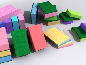 kitchen sponge Modelo 3D