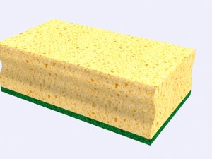 kitchen sponge Modelo 3D