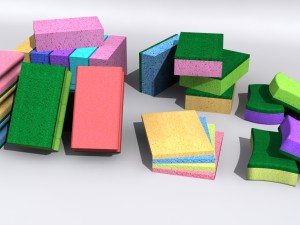 kitchen sponge Modelo 3D
