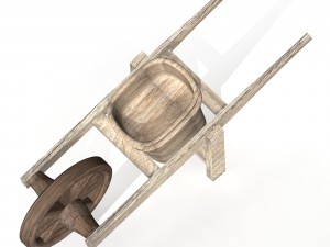 wooden wheelbarrow 3D 모델