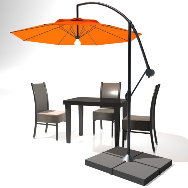 outdoor patio cantilever umbrella Modelo 3D .c4d .max .obj .3ds .fbx .stl .blend 