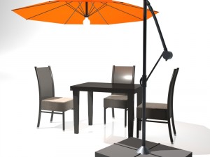 outdoor patio cantilever umbrella 3D Model
